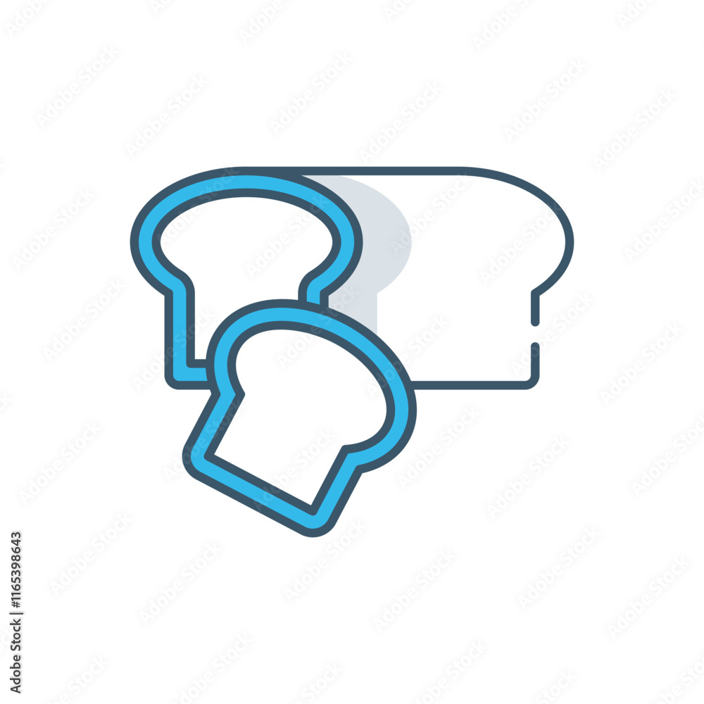 Whole grain bread vector icon Whole grain bread vector icon