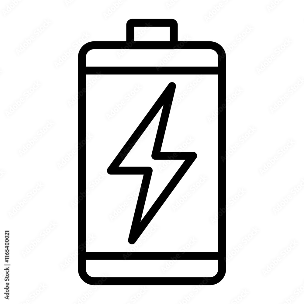 Battery Vector Line Icon Design Battery Vector Line Icon Design
