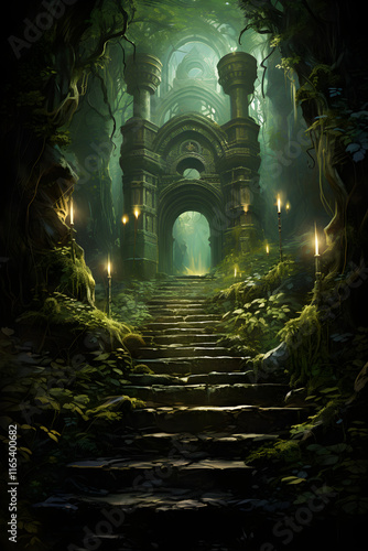 Enchanted Forest Journey: An Epic Quest Through MagicalLandscapes And Ancient Ruins photo