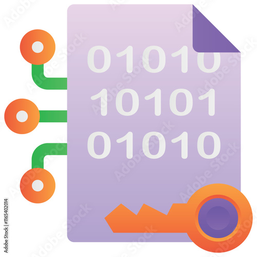 Gradient color illustration for Binary file key