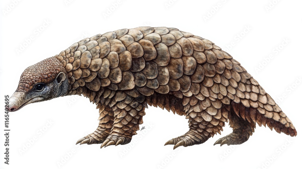 pangolin. pangolin on white background. animal pangolin. pangolin on white background. animal
