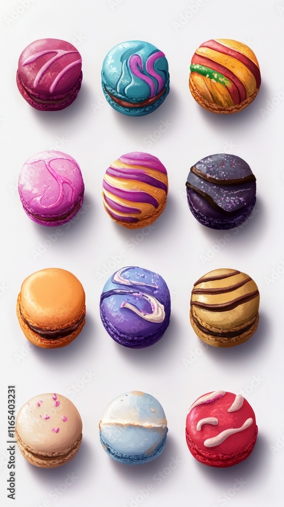 A Colorful Array of Macarons - Sweet Treats