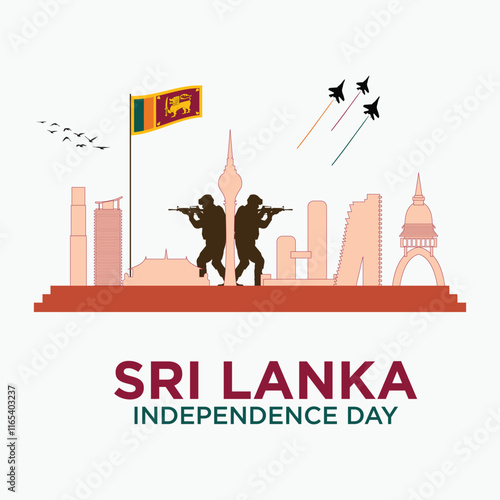 Sri Lanka Independence Day. 4th of February. Vector Design