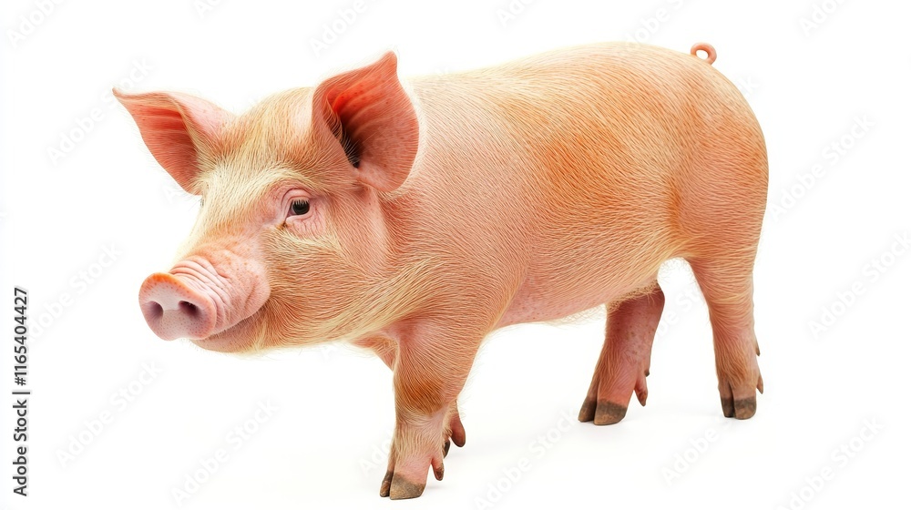 Fototapeta premium pig. pig on white background. animal