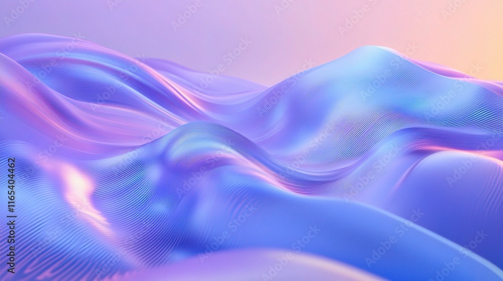 Fototapeta premium Dynamic Abstract Blue Light Waves Background for Creative Projects