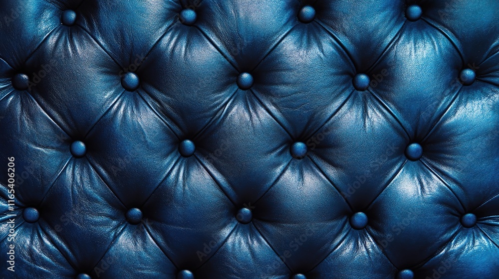 Fototapeta premium Rich Blue Leather Texture with Intricate Patterns and Grain Detail