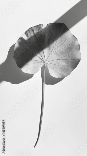 Wallpaper Mural Elegant Black and White Leaf Art: A Minimalist Botanical Print Torontodigital.ca