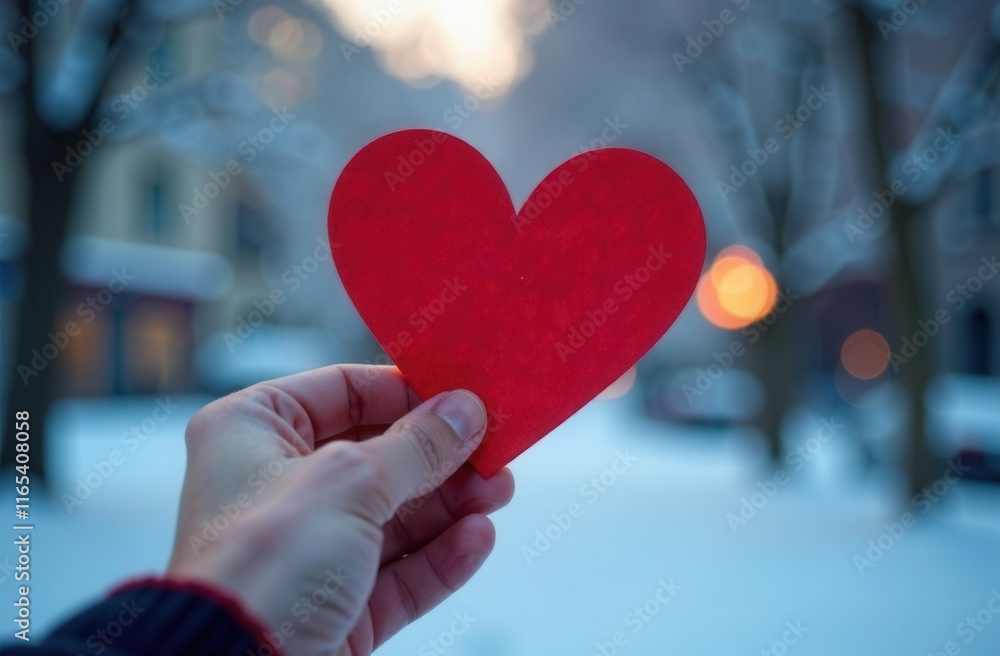 A person is gently holding a vibrant red heart in their hand A person is gently holding a vibrant red heart in their hand