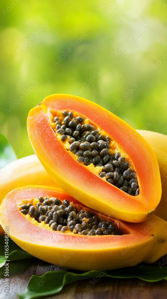 Vibrant Papaya Slices: A Tropical Fruit Delight Vibrant Papaya Slices: A Tropical Fruit Delight