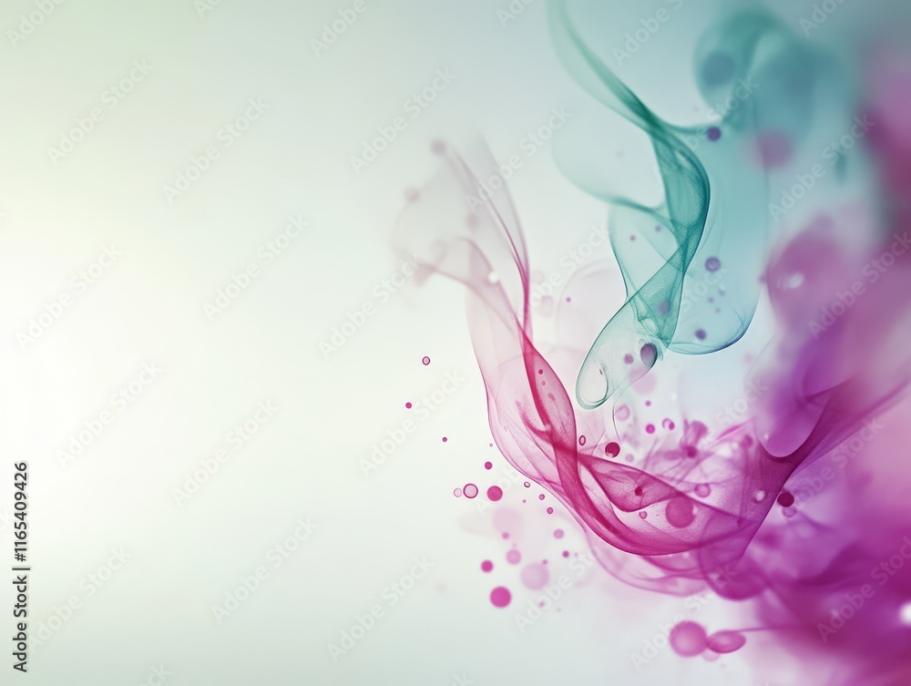 Obraz premium Abstract colorful swirls and bubbles create a soft, artistic background.