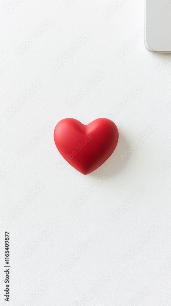 A Simple Red Heart, a Symbol of Love and Affection A Simple Red Heart, a Symbol of Love and Affection