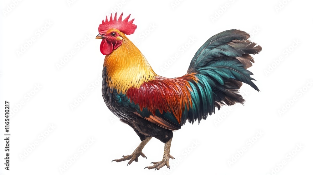 Fototapeta premium roster. roster on white background. animal