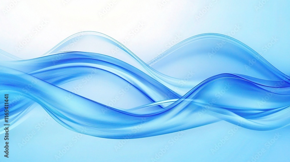 Fototapeta premium Abstract Blue Waves Background for Business Presentation and Design