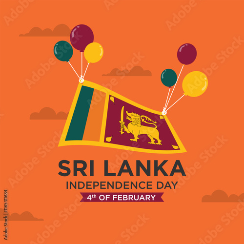 Sri Lanka Independence Day. 4th of February. Vector Design