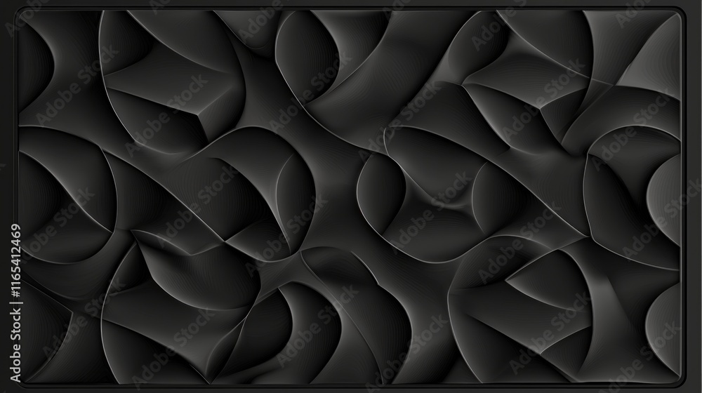 Abstract black textured design with flowing shapes and curves. Abstract black textured design with flowing shapes and curves.