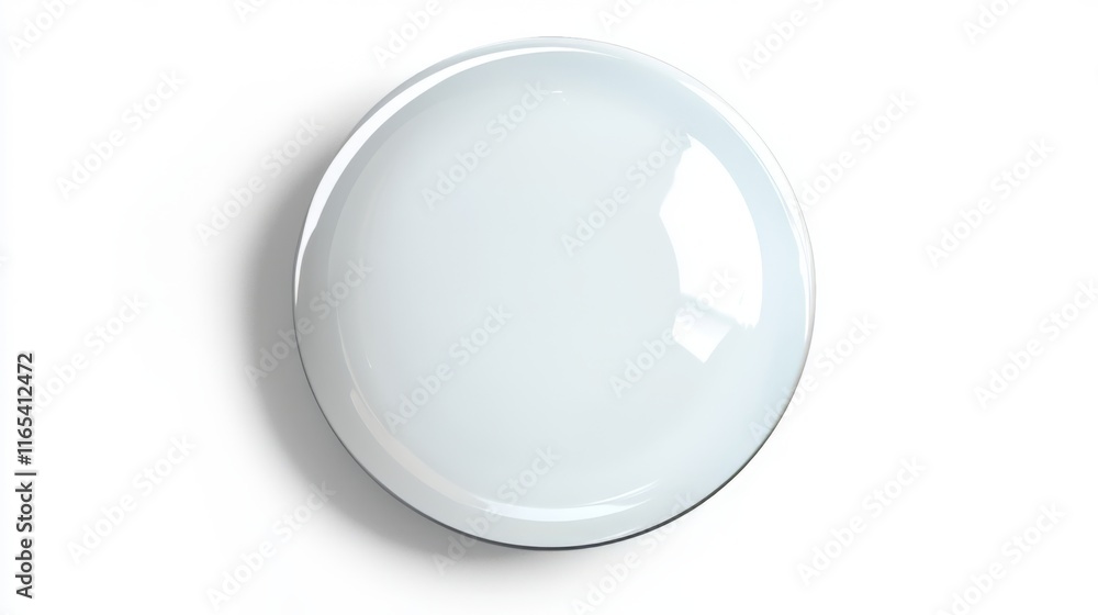 Elegant Empty White Round Plate, Perfect for Any Dish Elegant Empty White Round Plate, Perfect for Any Dish