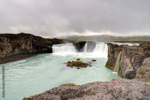 Geitafoss ou Godafoss (fossholl) en Islande