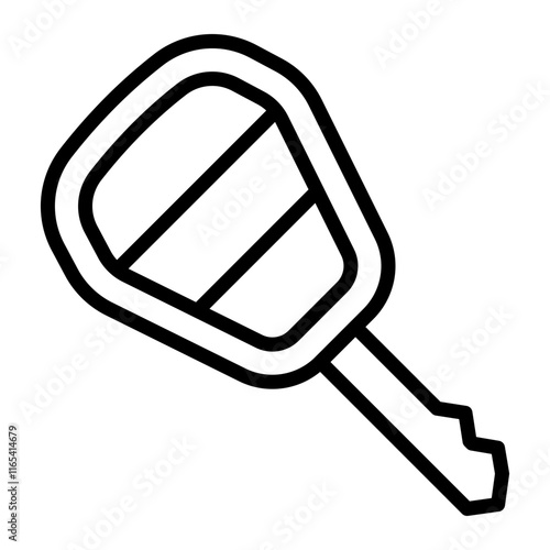 Car Key Vector Line Icon Design