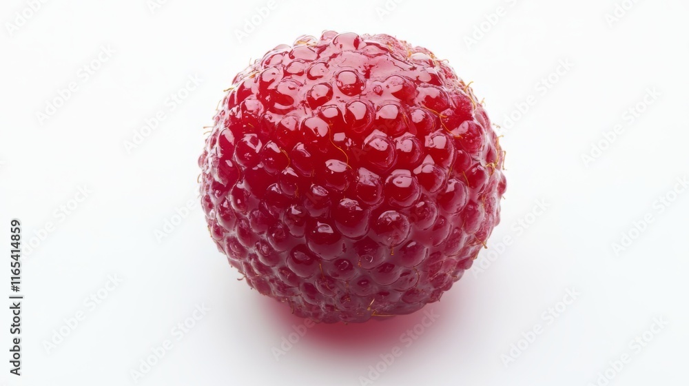 Close-up view of a vibrant, juicy raspberry. A perfect example of fresh, healthy, and delicious summer fruit. A delightful detail shot of a single berry. Close-up view of a vibrant, juicy raspberry. A perfect example of fresh, healthy, and delicious summer fruit. A delightful detail shot of a single berry.