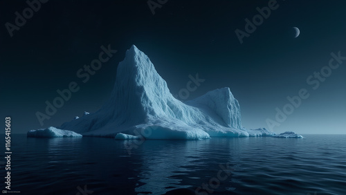 Eisberg bei Nacht: Majestätisch und bedrohlich photo