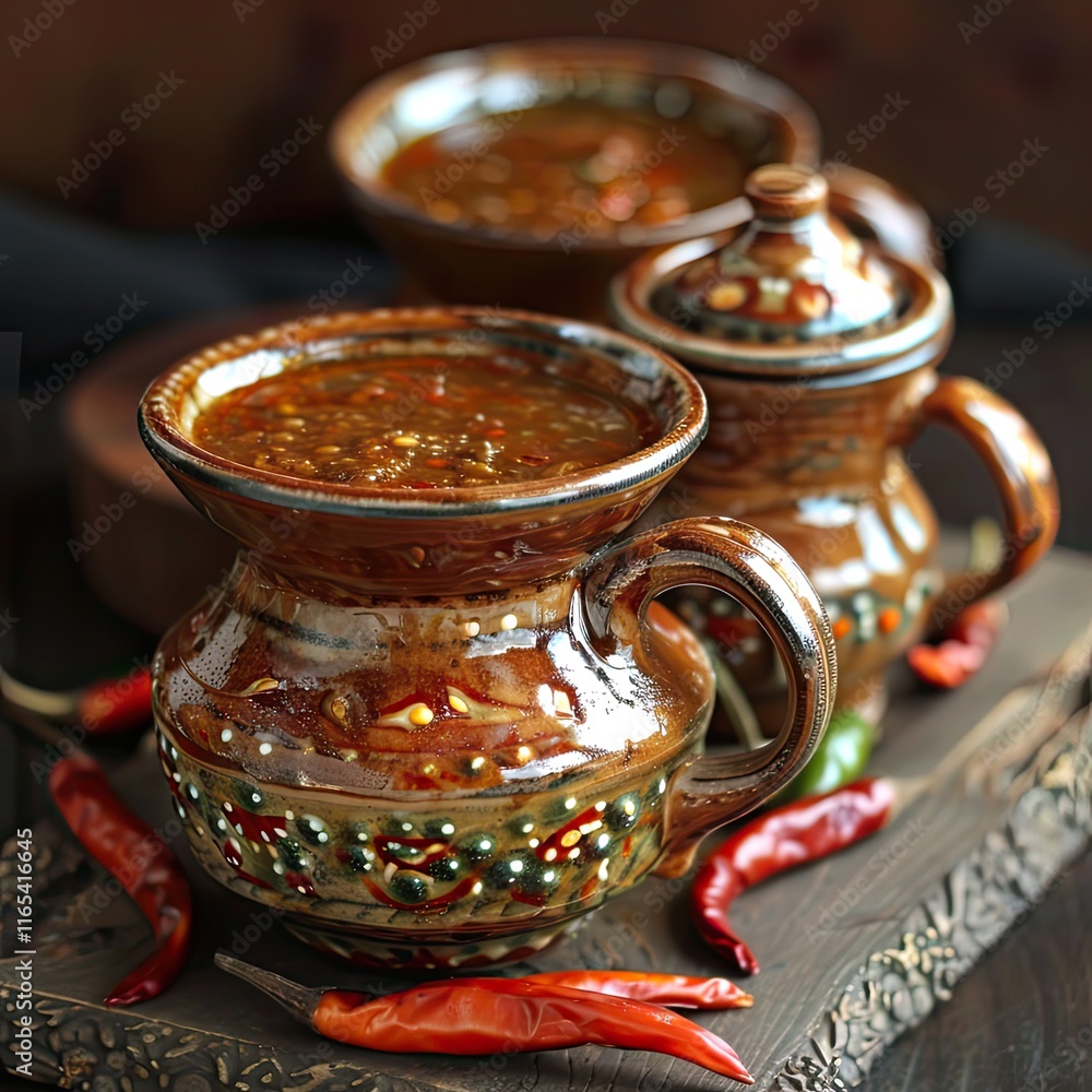spicy nihari with chili. lemon spicy nihari with chili. lemon