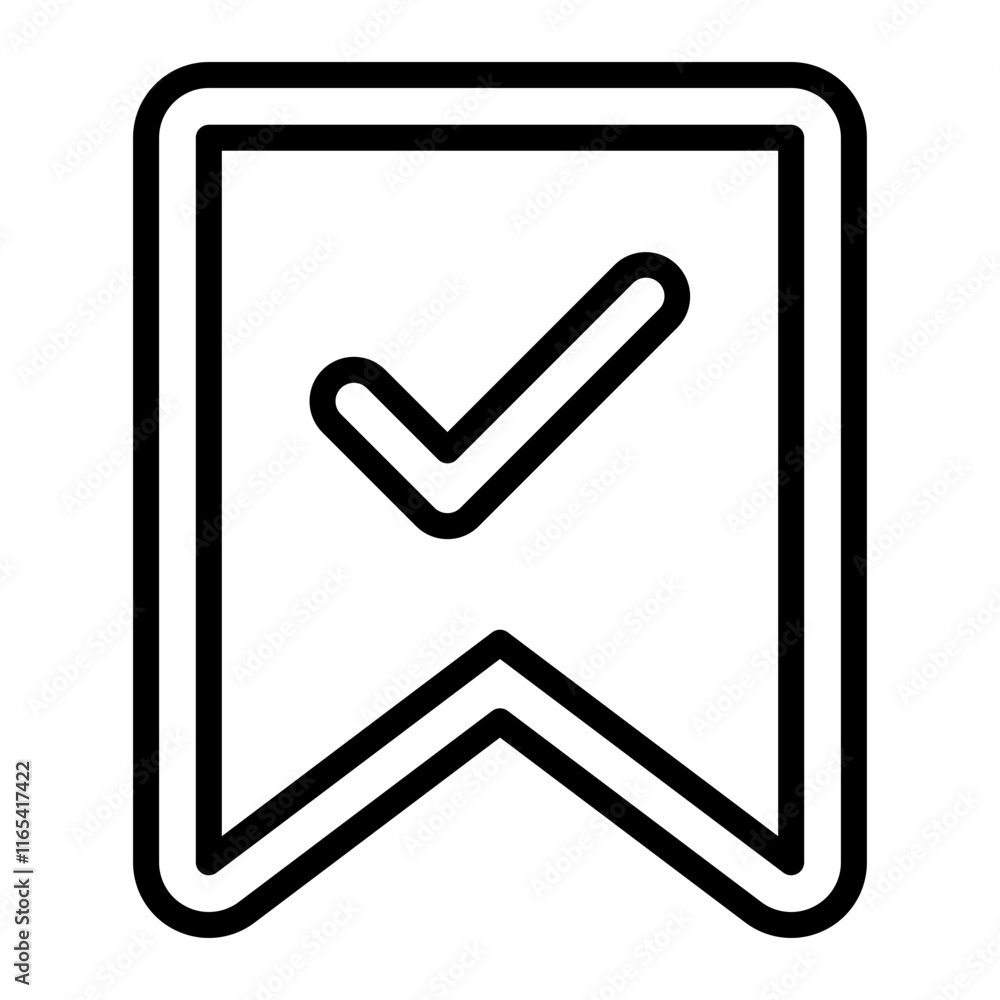 Bookmarks Vector Line Icon Design Bookmarks Vector Line Icon Design