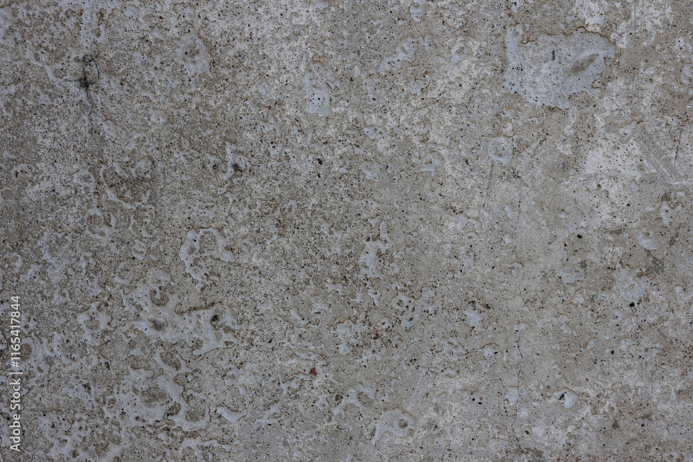 Gray concrete wall artificial building material with small holes Gray concrete wall artificial building material with small holes