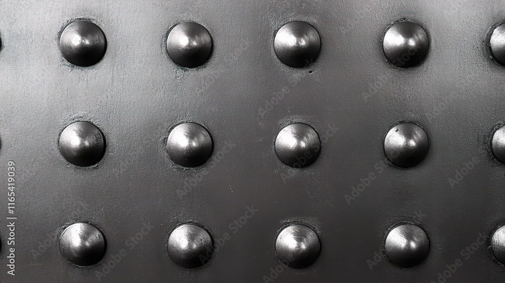Detailed Texture of Metallic Steel Plate with Rivets and Finishes Detailed Texture of Metallic Steel Plate with Rivets and Finishes