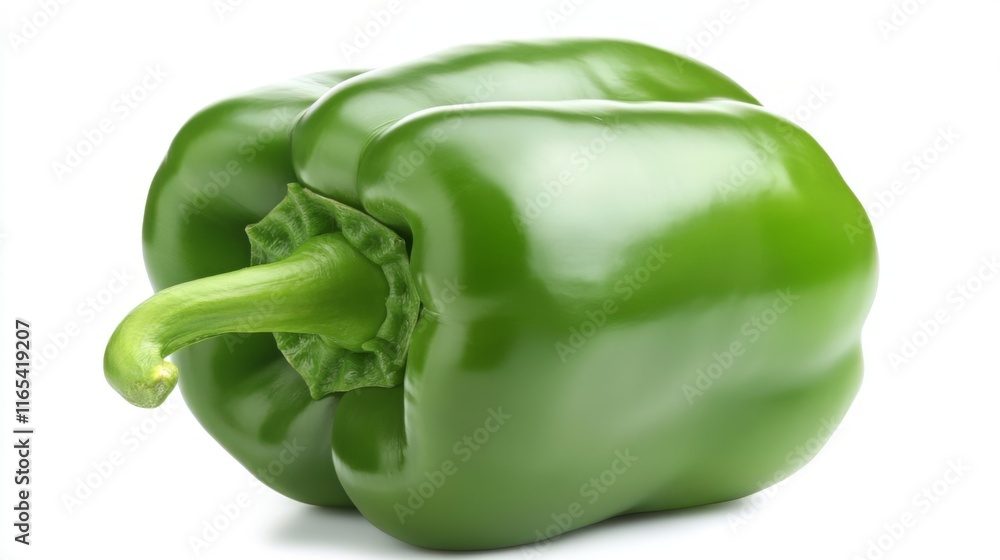 Vibrant Green Bell Pepper, Fresh and Ready to Cook Vibrant Green Bell Pepper, Fresh and Ready to Cook