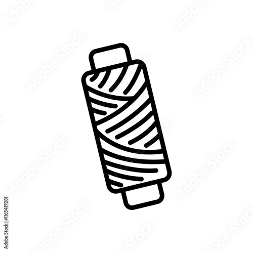 thread reel icon vector, line style icon