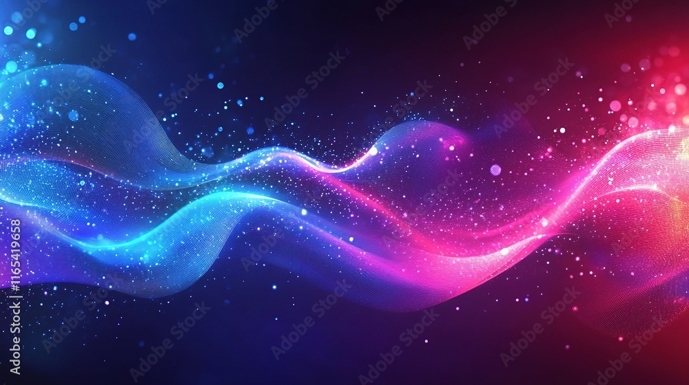 Abstract Ultra Futuristic Background with Neon Waves and Light Effects Abstract Ultra Futuristic Background with Neon Waves and Light Effects