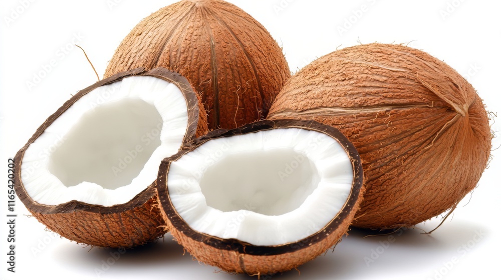 Fresh Coconuts: Tropical Delight for a Healthy Lifestyle. Nutritious and Delicious Tropical Fruit. Perfect for Summer. Enjoy the Freshness of Nature. Fresh Coconuts: Tropical Delight for a Healthy Lifestyle. Nutritious and Delicious Tropical Fruit. Perfect for Summer. Enjoy the Freshness of Nature.