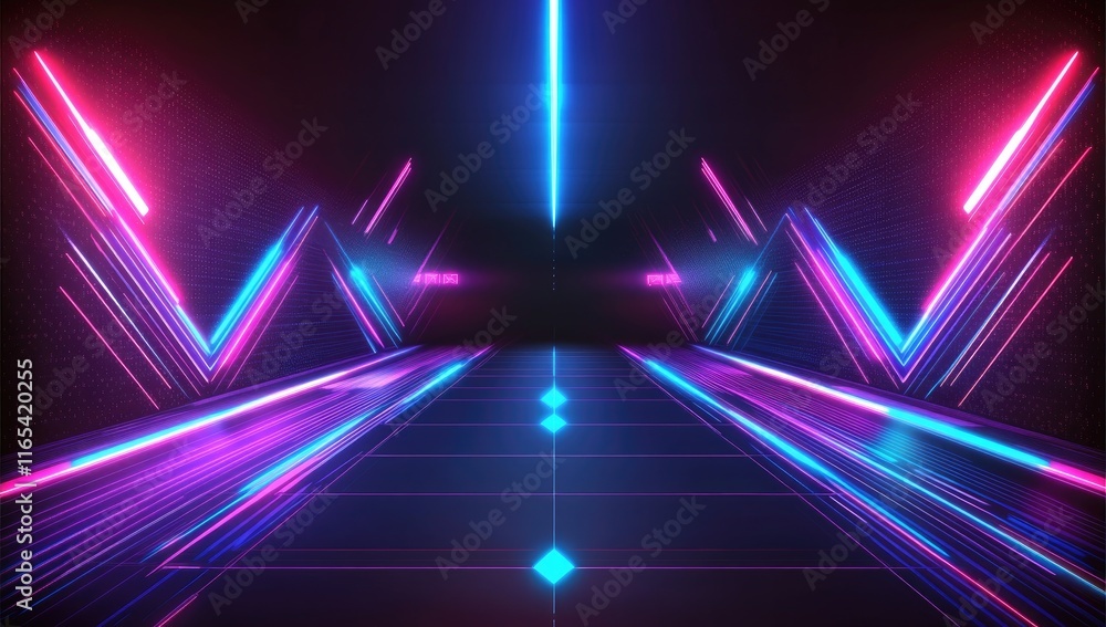 futuristic open door illuminated by vibrant neon lights symbolizes new opportunities and innovation. The digital technology backdrop represents a convergence of reality and ... See More futuristic open door illuminated by vibrant neon lights symbolizes new opportunities and innovation. The digital technology backdrop represents a convergence of reality and ... See More
