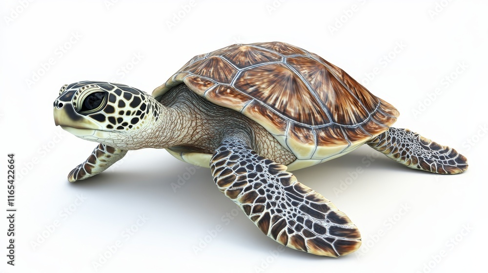 Fototapeta premium turtle. turtle on white background. animal
