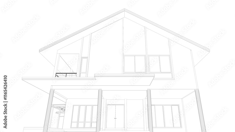 3D illustration of residential project 3D illustration of residential project