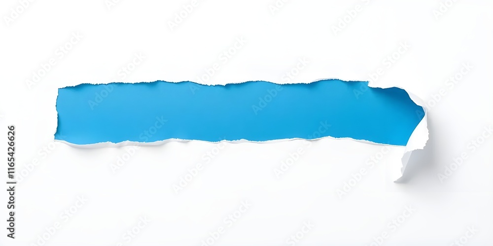 Torn blue Paper Edge With Ragged Hole white and black Space for Creative Backgrounds or Design, Isolated Overlay, Red Header, and Realistic Ripped Effect on White Background Torn blue Paper Edge With Ragged Hole white and black Space for Creative Backgrounds or Design, Isolated Overlay, Red Header, and Realistic Ripped Effect on White Background