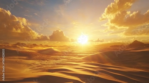 Journey of the sun Across Desert - Generative AI