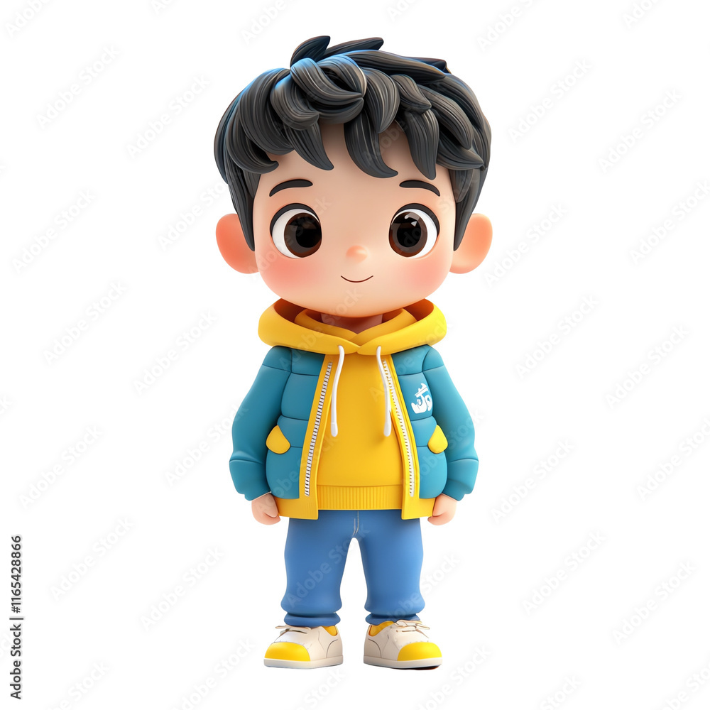 Cute cartoon boy character in casual clothing, featuring a hoodie and playful expression, perfect for children's illustrations. Cute cartoon boy character in casual clothing, featuring a hoodie and playful expression, perfect for children's illustrations.