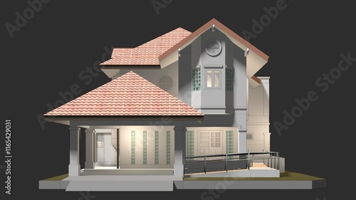 3D illustration of residential project