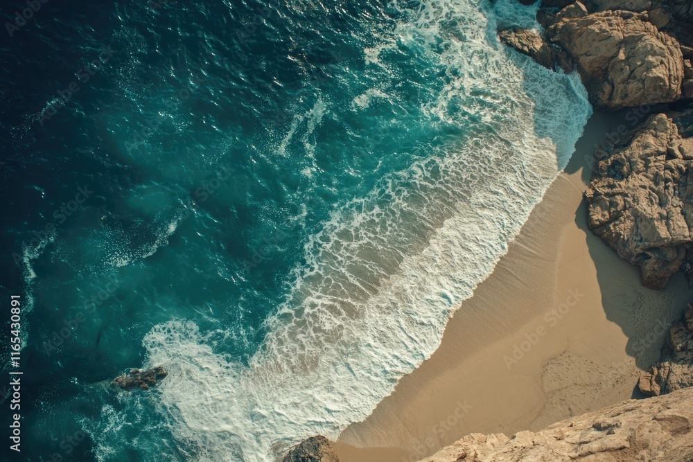 Obraz premium Sandy beach with ocean