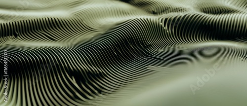 Wallpaper Mural Abstract Green Organic Motion Lines  Futuristic Technology Background Texture Torontodigital.ca