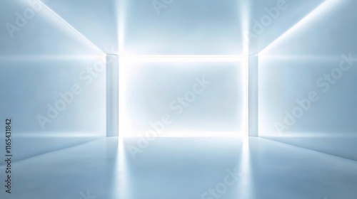 Wallpaper Mural Abstract Blue Glow with White Transparent Glass Background Torontodigital.ca