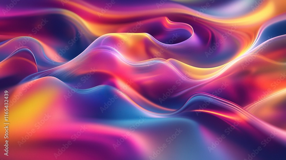 Vibrant Abstract Futuristic Tech Background in Ultra-Modern Style