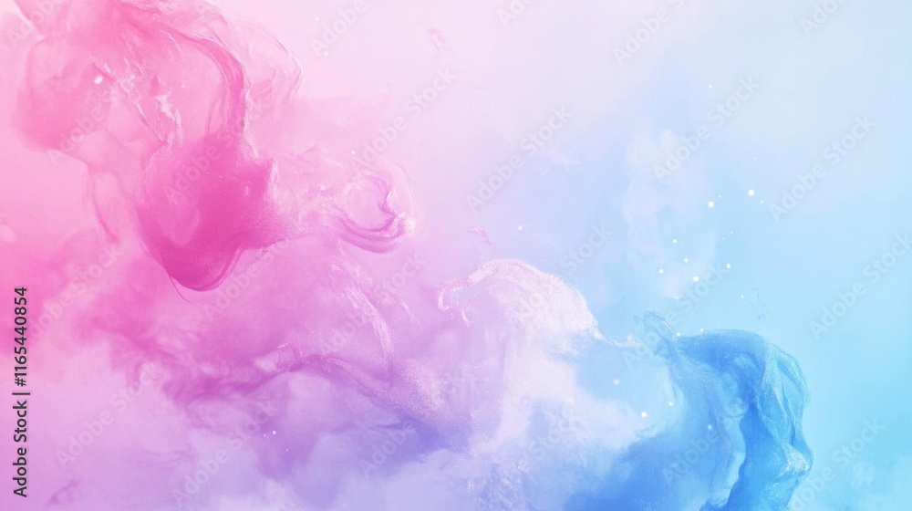 Fototapeta premium Abstract Swirls of Pink and Blue: A Dreamy Watercolor Background