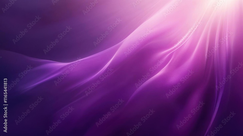 Fototapeta premium Abstract Purple Fabric with Light Rays: A Symphony of Elegance and Radiance