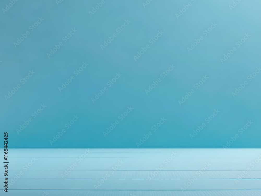 blue background wall and table for product display blue background wall and table for product display