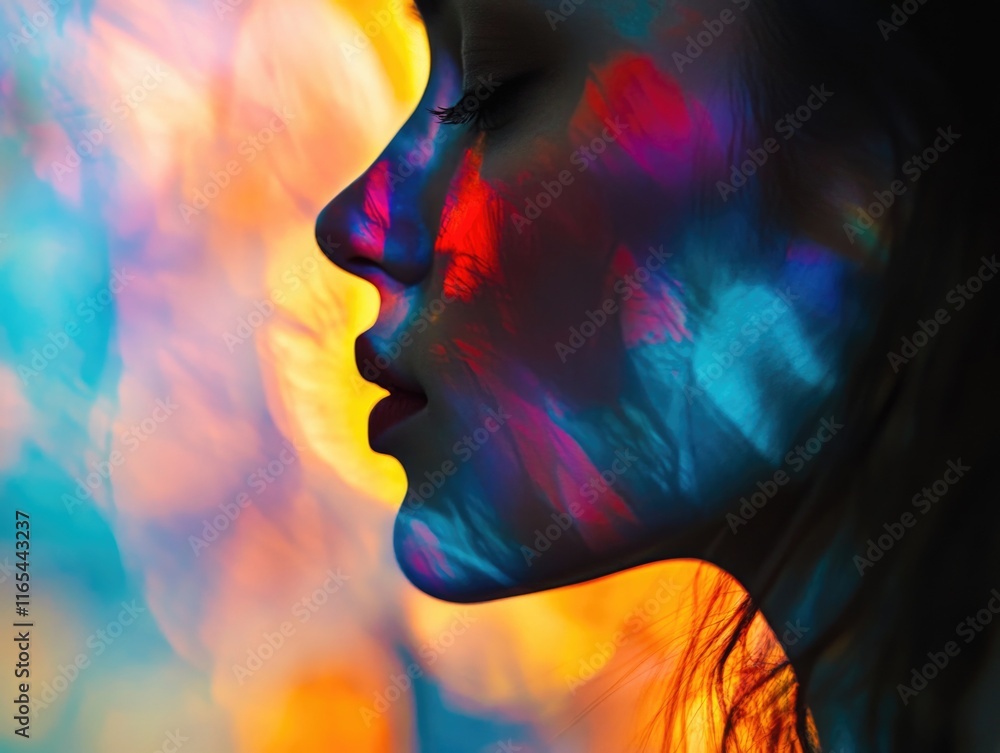 Woman with eyes closed Woman with eyes closed