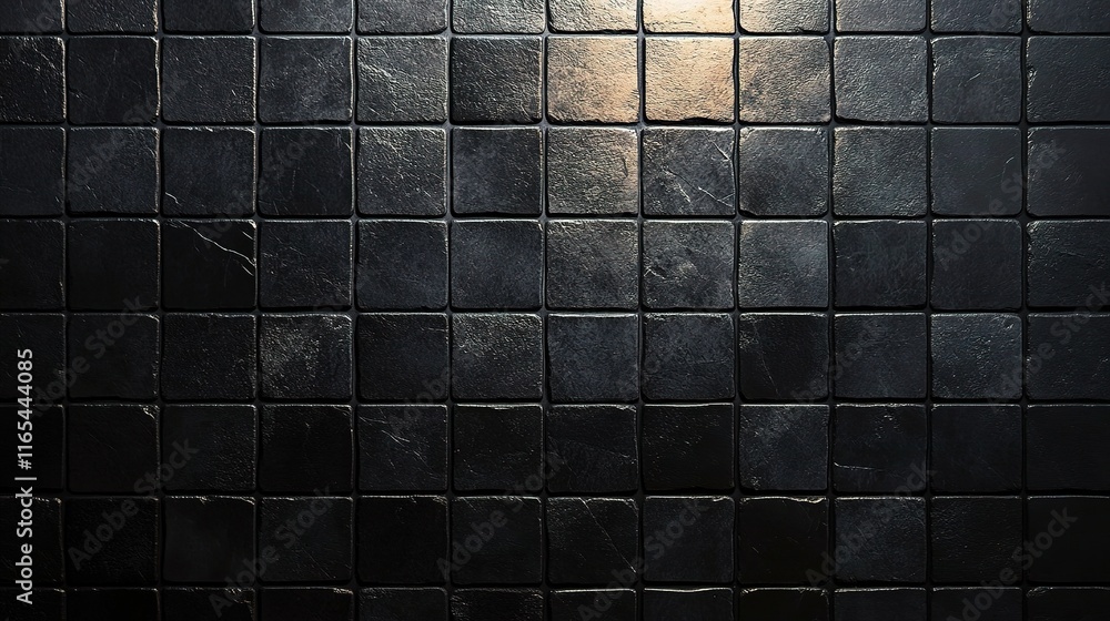 Naklejka premium Dark Tiled Background with Spotlight Effect for Creative Projects