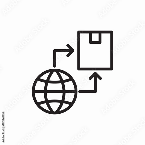 Global logistics shipping delivery icon vector sign
