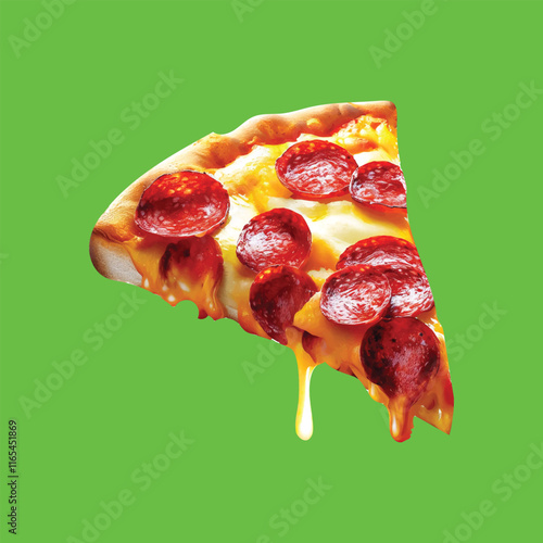 Pizza Slice green screen background